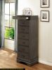 Traditional Design Louis Phillippe Style 1pc Lingerie Chest of 7x Drawers Gray Finish Hidden Drawers Wooden Furniture