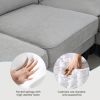 [VIDEO provided] [New] 108*85.5" Modern U Shape Sectional Sofa, 7 Seat Fabric Sectional Sofa Set with 3 Pillows Included for Living Room, Apartment, O