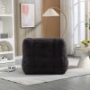 Fluffy bean bag chair, comfortable bean bag for adults and children, super soft lazy sofa chair with memory foam and ottoman, indoor modern focus bean