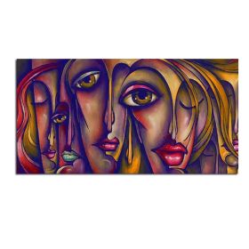 Top Selling Handmade Abstract Oil Painting Wall Art Modern Brown Figure Picture Canvas Home Decor For Living Room Bedroom No Frame (size: 100X150cm)