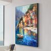 Hand Painted Oil Painting Large Coastal Beach Texture Oil Painting Mediterranean Landscape Oil Painting on Canvas Abstract Canvas Acrylic Painting Liv